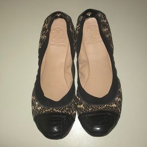 Snakeskin Tory Burch Flats Size 7.5